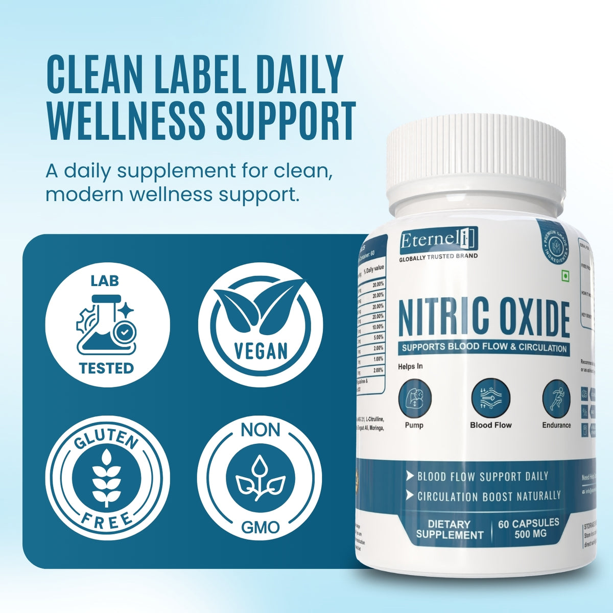 Nitric Oxide - 500mg Capsules – Pump & Performance Support