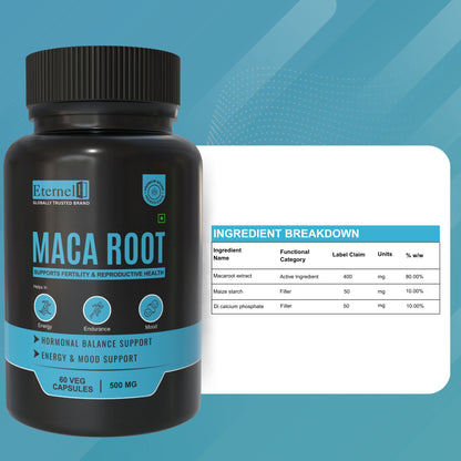Maca Root Extract 500 mg – Energy & Hormonal Support