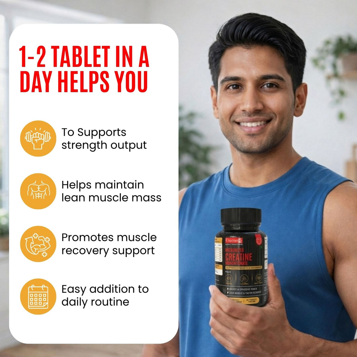 Micronized Creatine Monohydrate Tablets - 500 mg