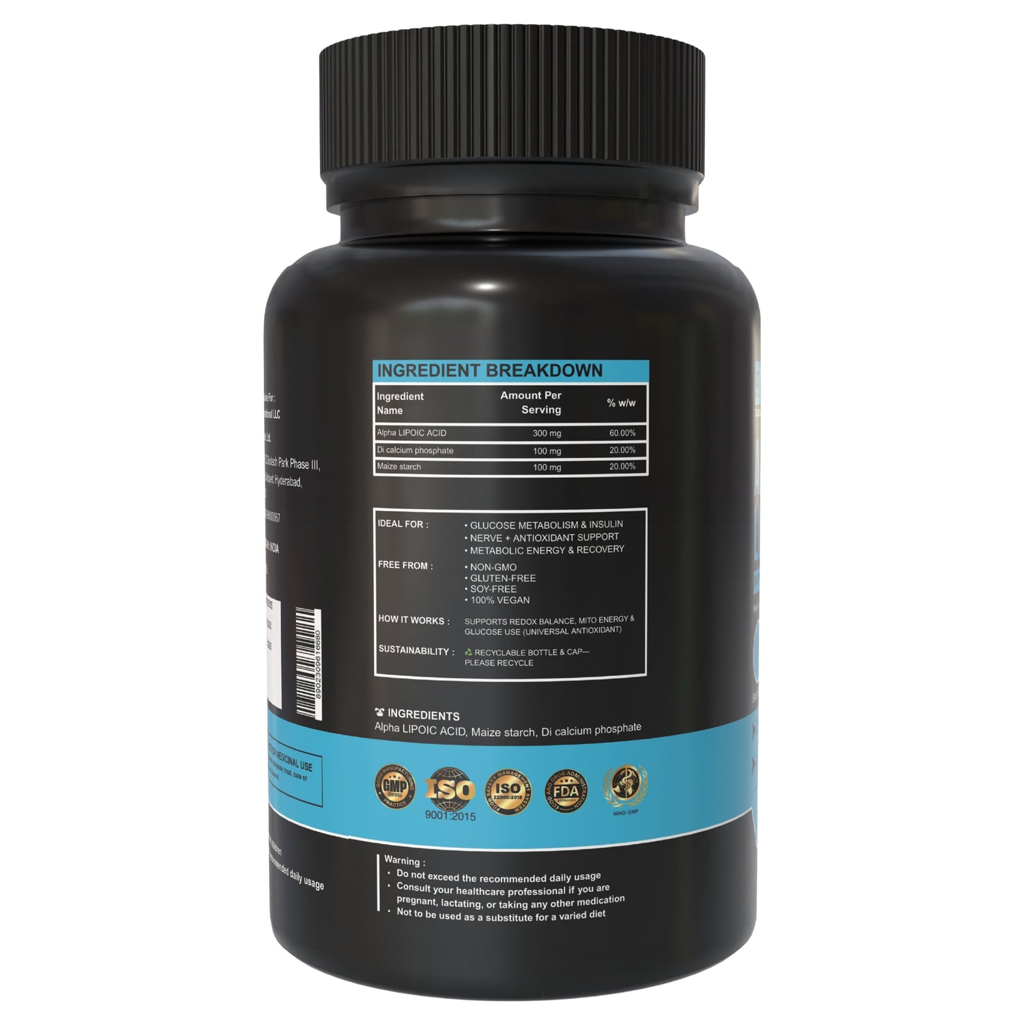 Alpha Lipoic Acid - 500 mg