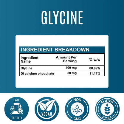Glycine Capsules 450 mg – Sleep & Recovery Support