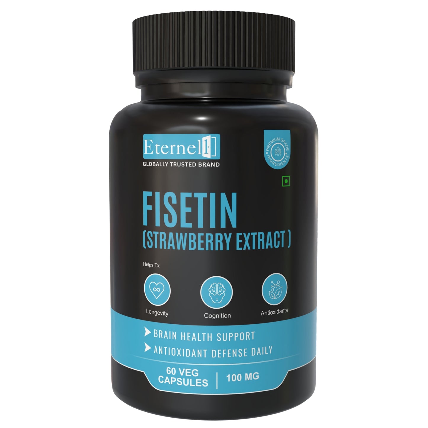 Fisetin (Strawberry Extract) 100 mg  – Anti-Aging & Cellular Health