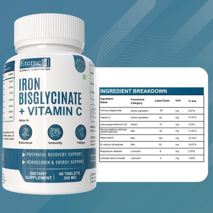 Iron Bisglycinate Vitamin C male Tablet - 300mg