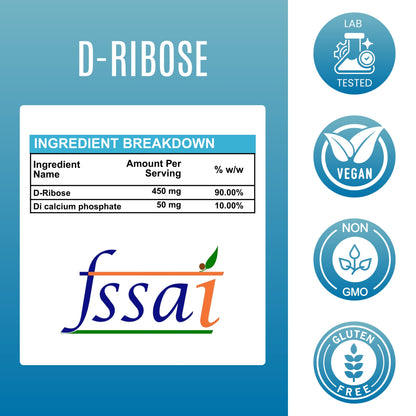 D-Ribose Capsules  500 mg – Cellular Energy & Recovery Support