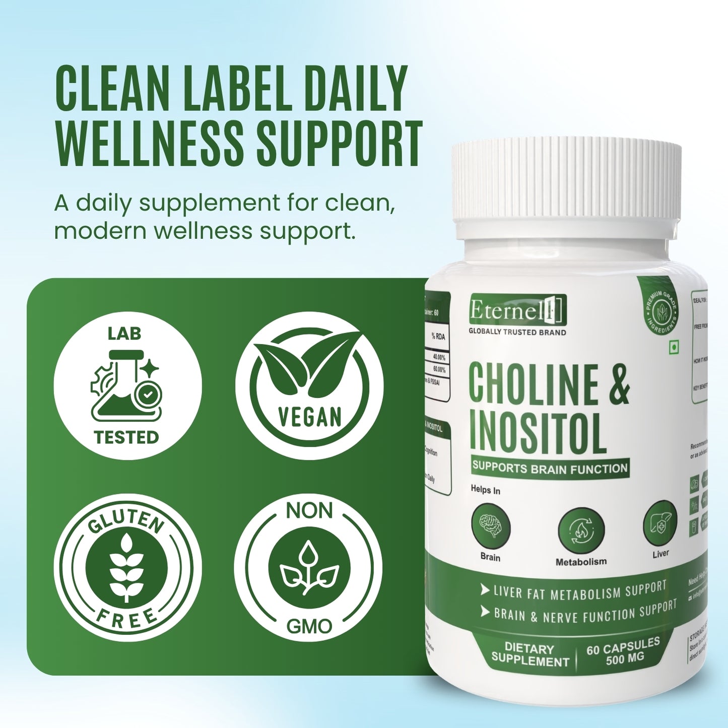 Choline and Inositol - 500mg Capsules