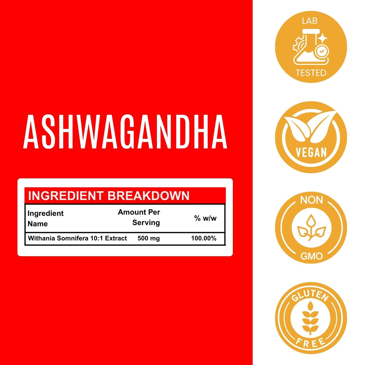 Ashwagandha Capsules - 500 mg