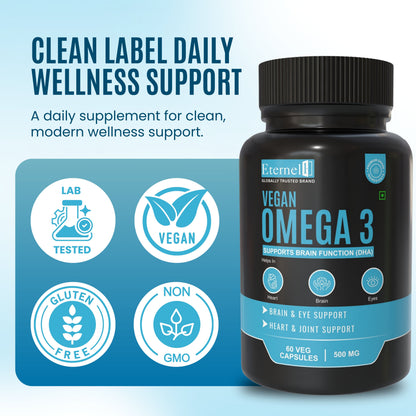 Vegan Omega-3 Veg Capsules 500 mg – Plant-Based Heart Support