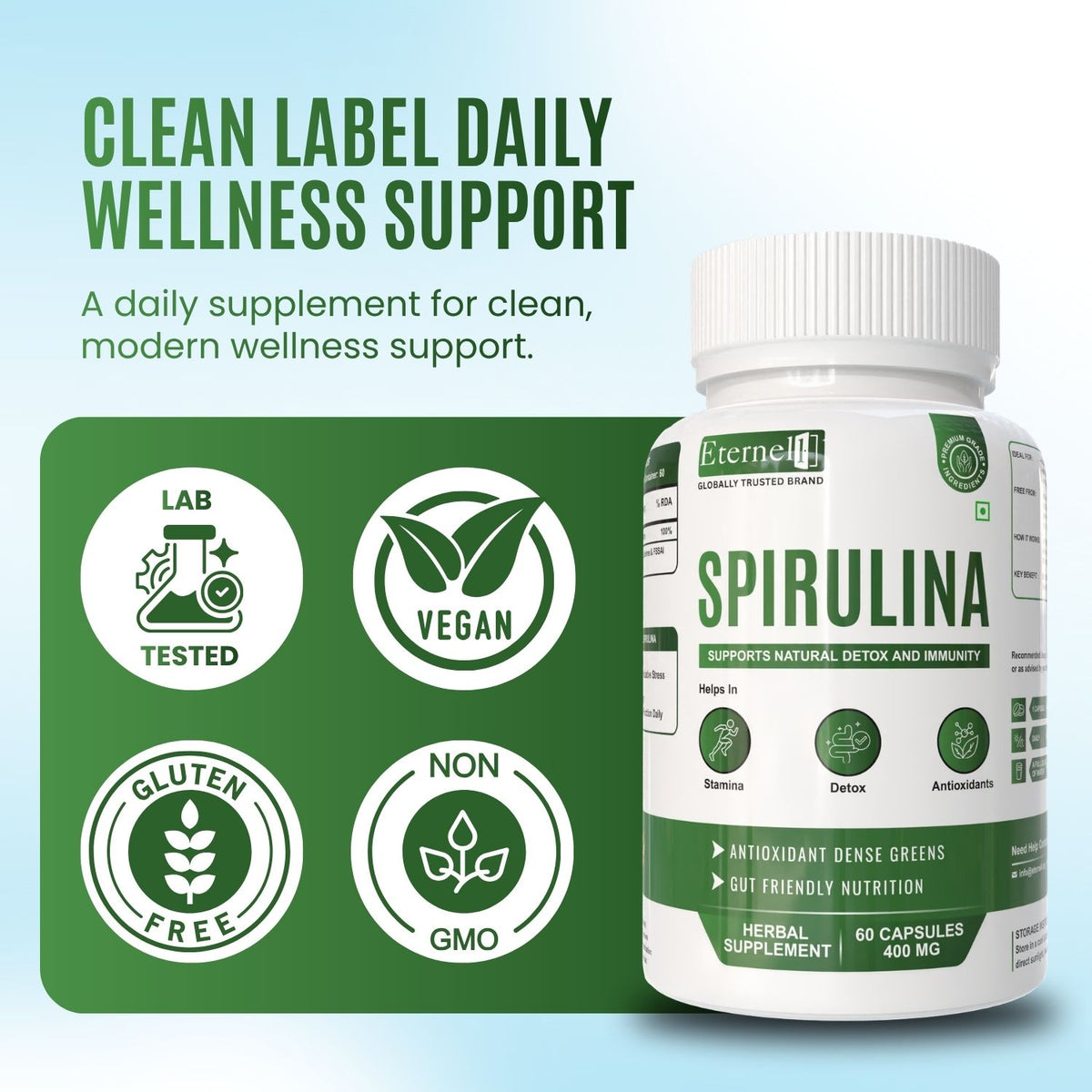 Spirulina Capsules - 400 mg