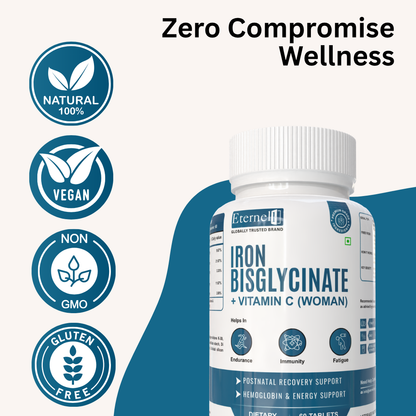 Iron Bisglycinate (Female) 300 mg – Women’s Iron Support
