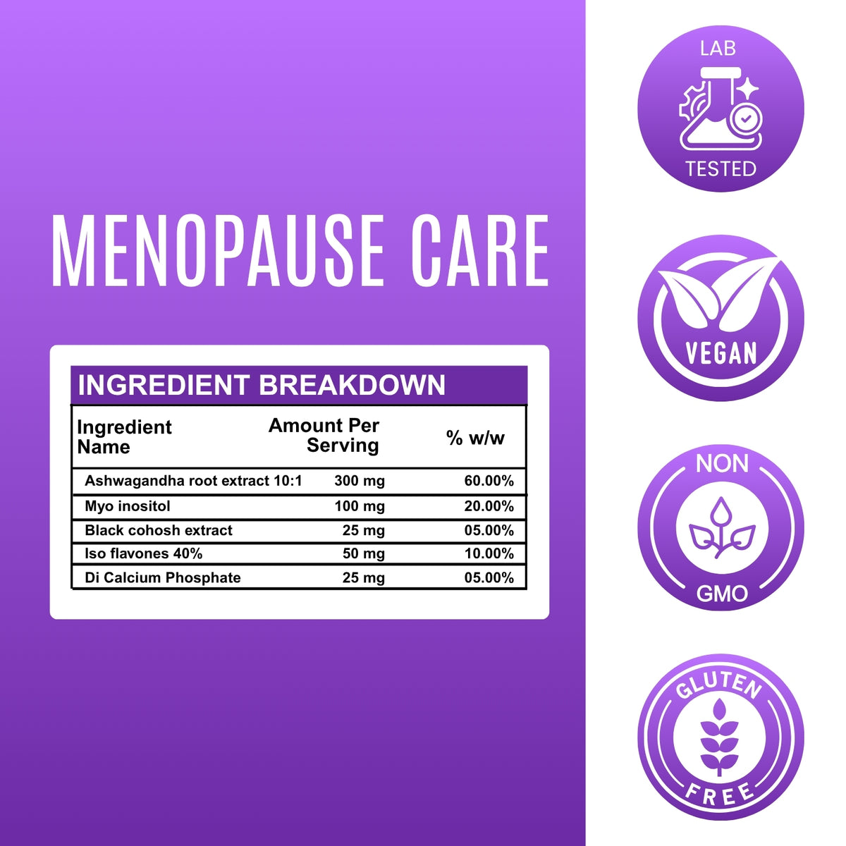 Menopause Care 500 mg - Hormonal Balance Support