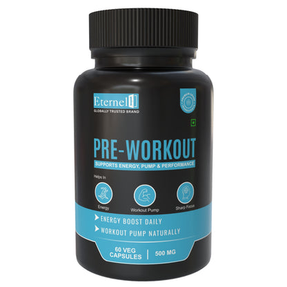 Pre Workout - 500 mg Capsules – Energy & Focus Support