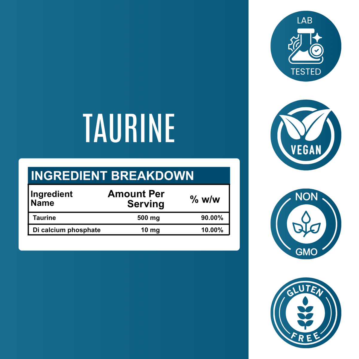 Taurine - 500mg