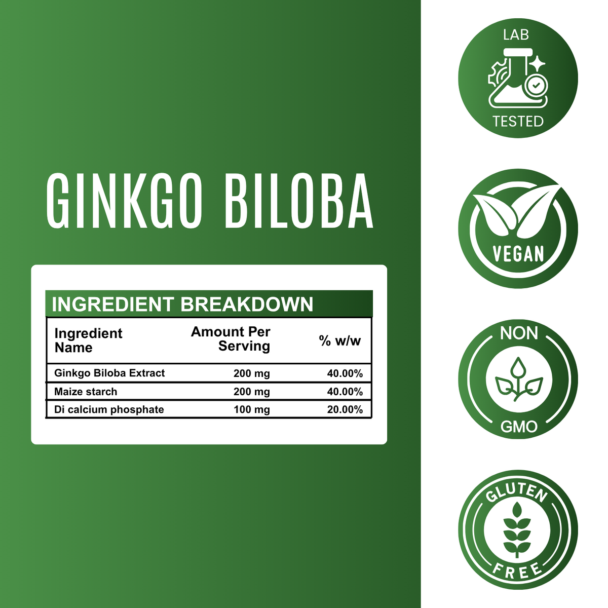 Ginkgo Biloba - 500 mg