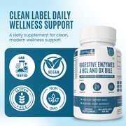 Digestive Enzymes with HCl & Ox Bile | Gut & Digestion Support