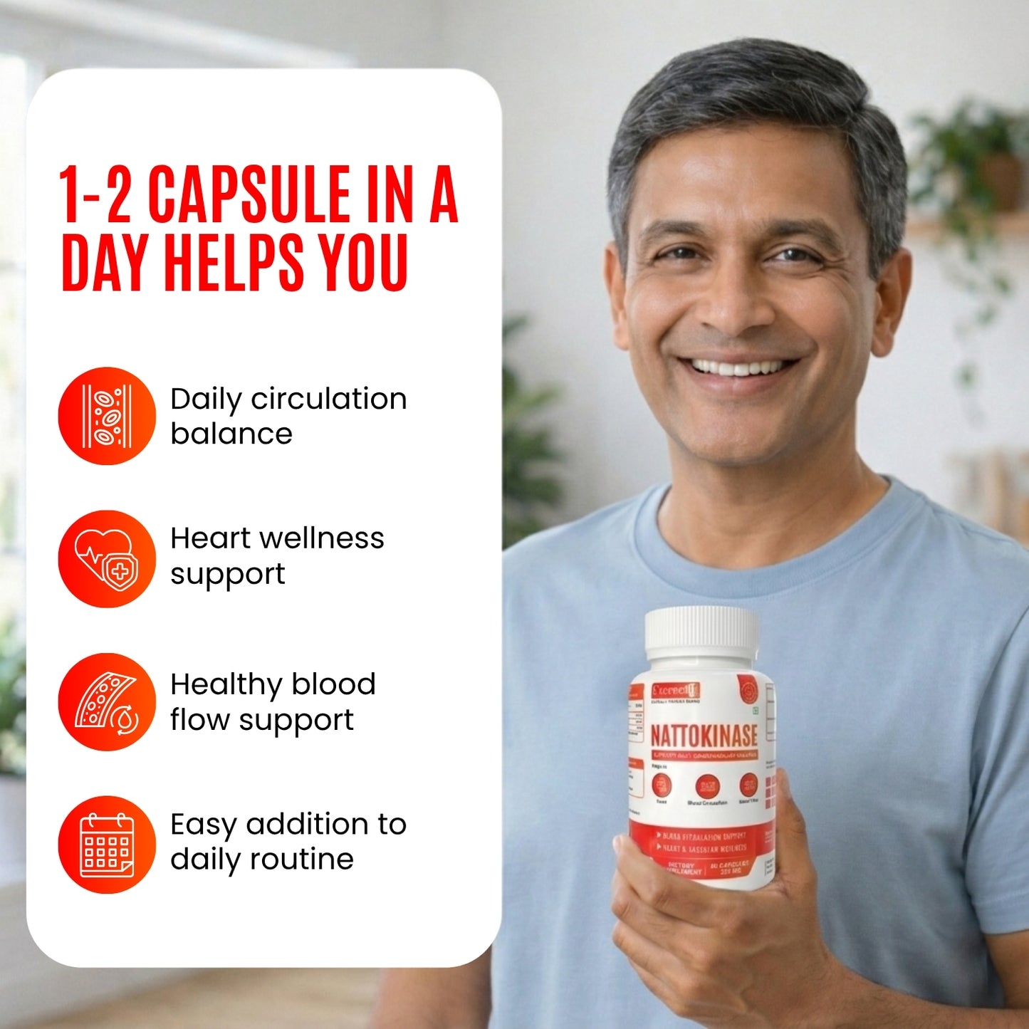 Nattokinase Capsules 250 mg – Heart & Circulation Support