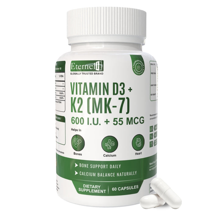 Calcium + Vitamin D3 K2 MK-7 Tablet – 500 mg